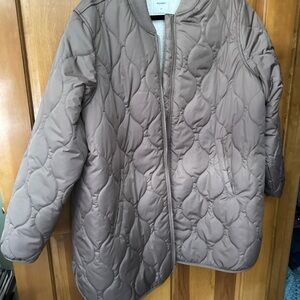 Old Navy Taupey/Mauve Quilted Puffer Jacket